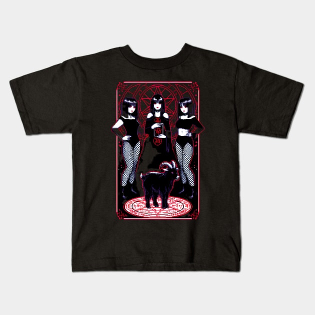 gothic aesthetic - satan gothic aesthetic Kids T-Shirt by vaporgraphic